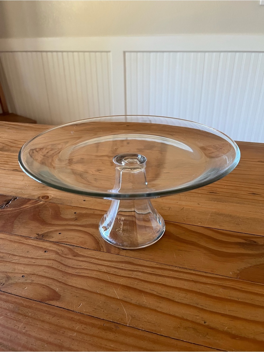 Clear Glass Pedestal Cake Stand